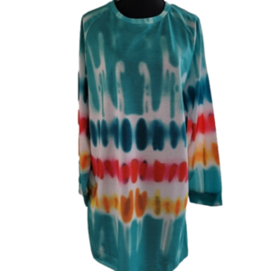 Tie Dye Long Sleeve T-shirt Dress Size OS (oversized small/medium) NWOT